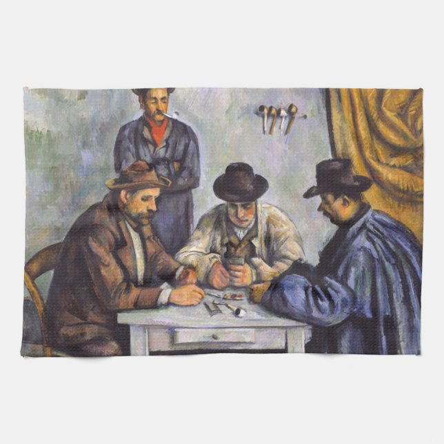 Linge De Cuisine Paul Cezanne - Les Joueurs De Cartes (Horizontal)