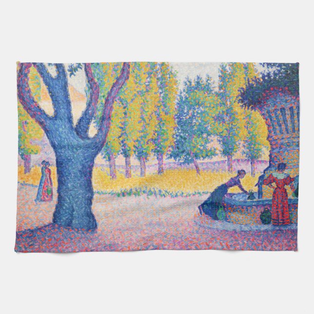 Linge De Cuisine Paul Signac - Fontaine des Lices, Saint-Tropez (Horizontal)