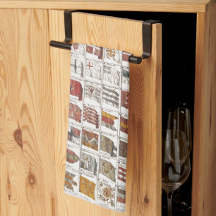 Linge De Cuisine Pavillons Maritimes Anciens du Monde Poster