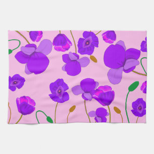 Linge De Cuisine Pavot (Papaver somniferum) Lilac