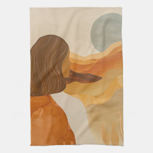 Linge De Cuisine Paysage Abstrait de Boho (17)