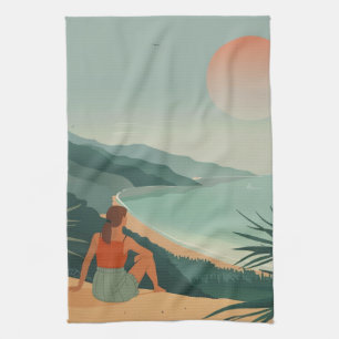 Linge De Cuisine Paysage Abstrait de Boho (9)