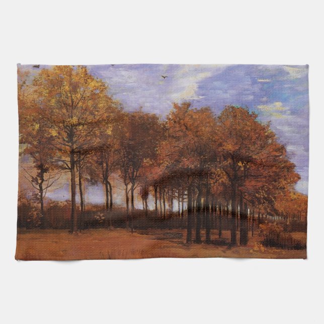 Linge De Cuisine Paysage d'automne par Vincent van Gogh (Horizontal)