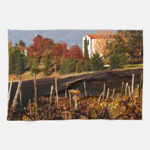 Linge De Cuisine Paysage d'automne toscan