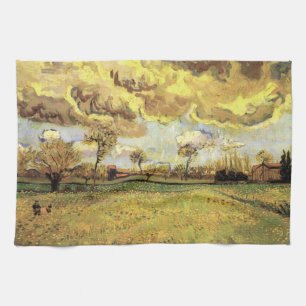 Linge De Cuisine Paysage sous un ciel orageux par Vincent van Gogh