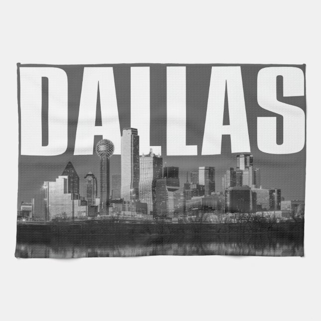 Linge De Cuisine Paysage urbain de Dallas (Horizontal)