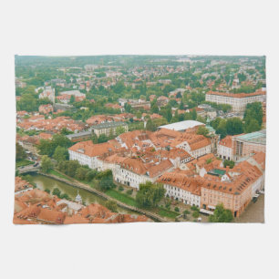 Linge De Cuisine Paysage urbain de Ljubljana, souvenir de voyage en