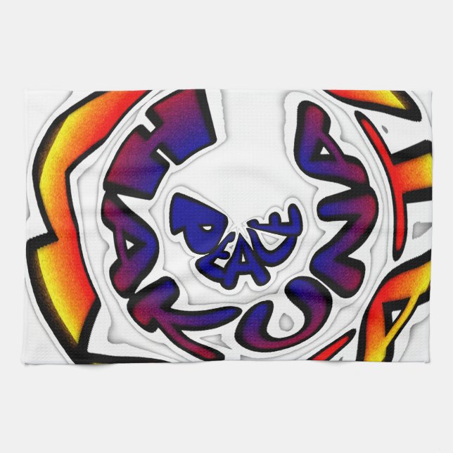 Linge De Cuisine "Peace Hakuna Matata" (Horizontal)