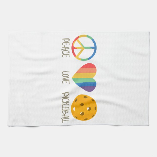 Linge De Cuisine Peace Love Pickleball (Horizontal)