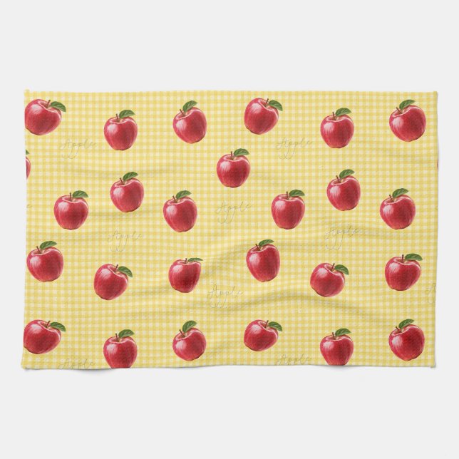 Linge De Cuisine Peachify Pommes Gingham (Horizontal)