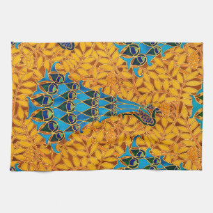 Linge De Cuisine Peacocs et arbre décoratifs Art Nouveau vintages