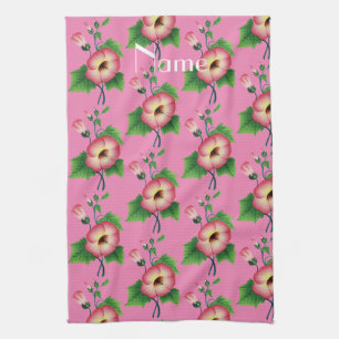 Linge De Cuisine Pearly Pink Flowers Thunder_Cove