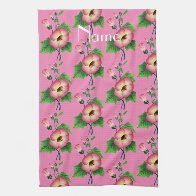 Linge De Cuisine Pearly Pink Flowers Thunder_Cove (Vertical)