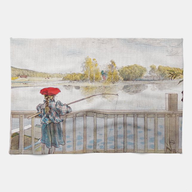 Linge De Cuisine Pêche de Lisbeth par Carl Larsson (Horizontal)