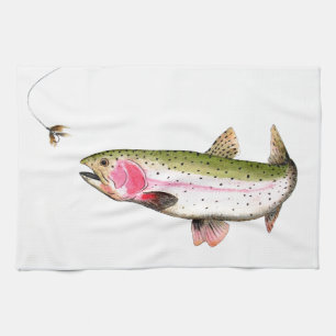 Linge De Cuisine Pêche de mouche à truite arc-en-ciel