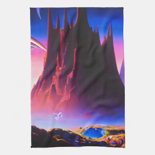 Linge De Cuisine Peinture à l'huile Dream World (Vertical)