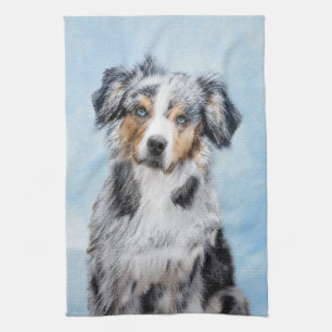 Linge De Cuisine Peinture de berger américaine miniature - L'art du