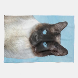 Linge De Cuisine Peinture de chats de Siamese - Cute Original Cat A