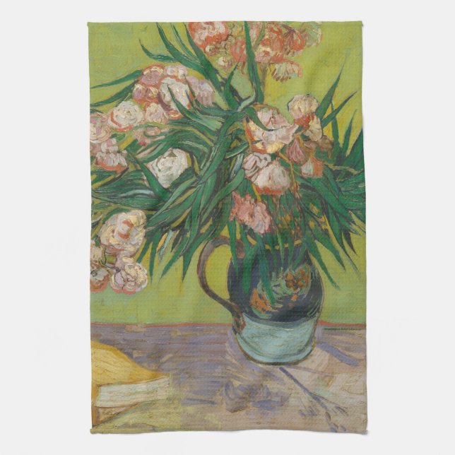 Linge De Cuisine Peinture de fleur d'oléandre de Vincent Van Gogh (Vertical)