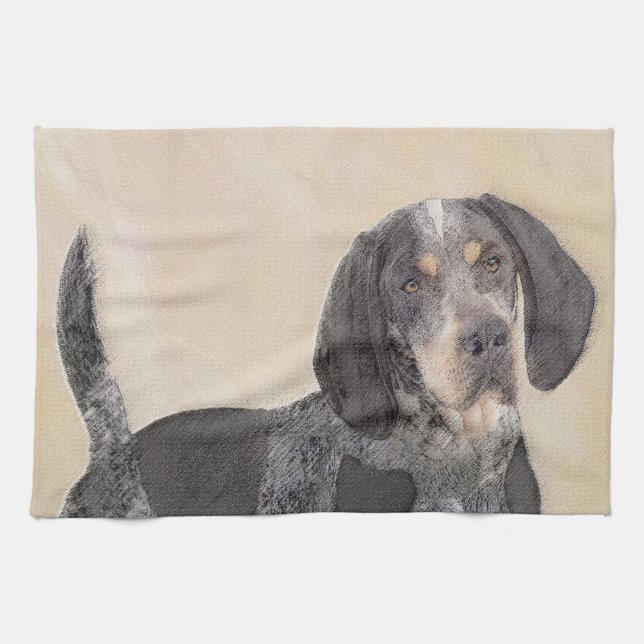 Linge De Cuisine Peinture de linge bluetick - mignon chien original (Horizontal)