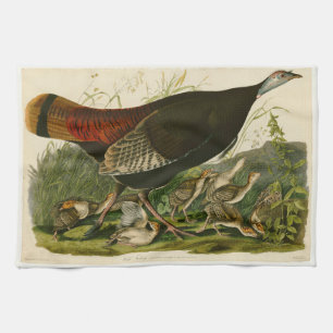 Linge De Cuisine Peinture d'oiseaux sauvages de Turquie Audubon