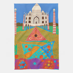 Linge De Cuisine Peinture du Taj Mahal