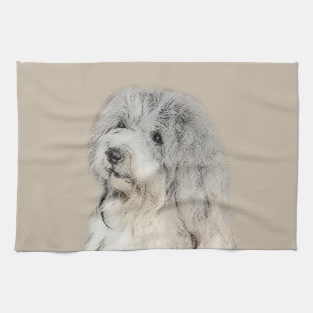 Linge De Cuisine Peinture Havanaise (Gold Sable) - Art Chien origin (Horizontal)