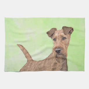 Linge De Cuisine Peinture Irlandaise Terrier - Cute Original Chien 