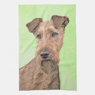Linge De Cuisine Peinture Irlandaise Terrier - Cute Original Chien 