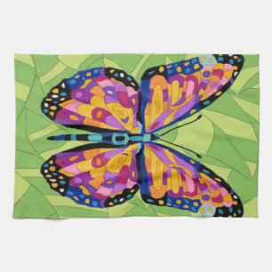 Linge De Cuisine Peinture papillon abstraite