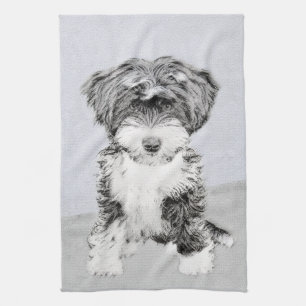Linge De Cuisine Peinture Tibétaine Terrier - Cute Original Chien A