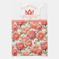 Peonies Floral Rose Orange | Reine de la cuisine