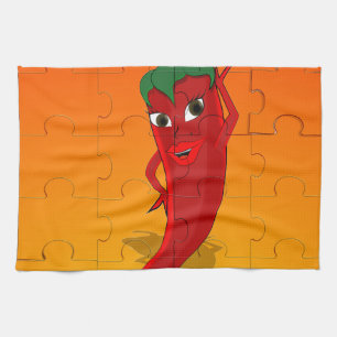 Linge De Cuisine Pepper Rouge Diva Puzzle