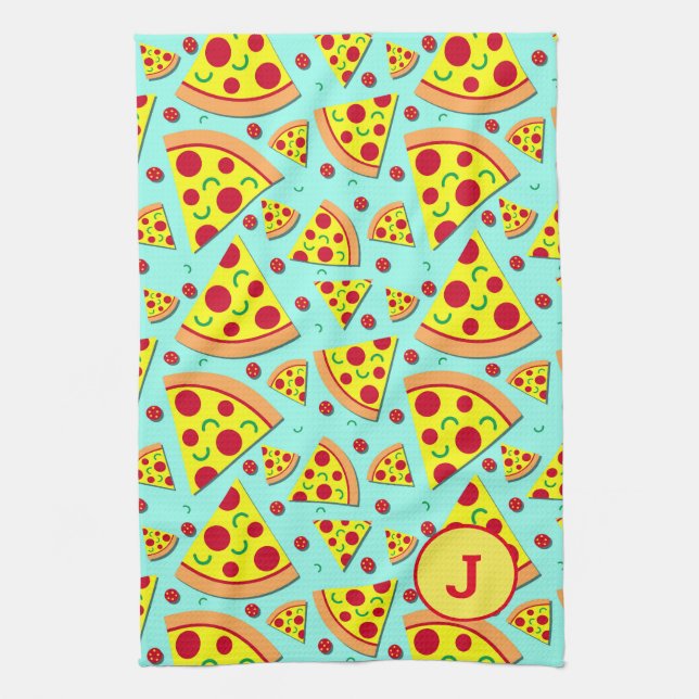Linge De Cuisine Pepperoni Pizza Slices Foie Monogramme (Vertical)