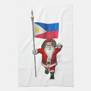 Linge De Cuisine Père Noël avec l'enseigne des Philippines