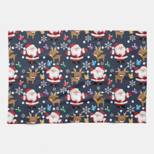 Linge De Cuisine Père Noël et son Motif favori