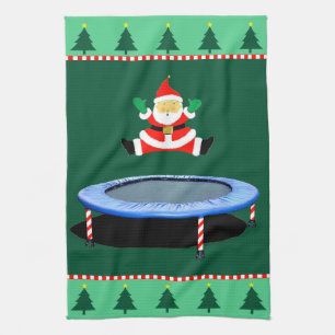 Linge De Cuisine Père Noël trampoline de Noël