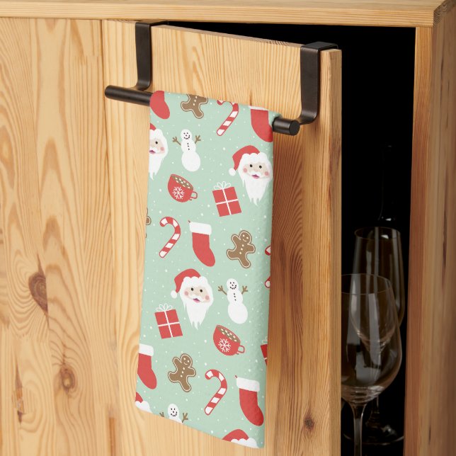 Linge De Cuisine Période de Noël   (Pliage en tiers)