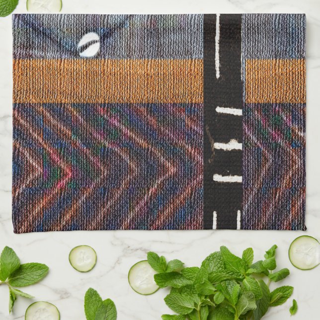 Linge De Cuisine Perles-Batik en tissu de boue (Plié)