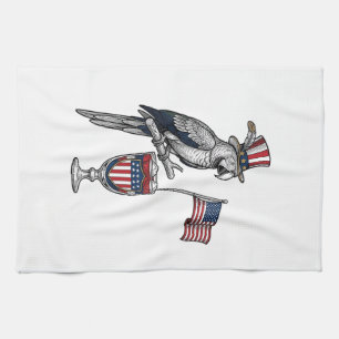 Linge De Cuisine Perroquet patriotique cocktail design vectoriel vi