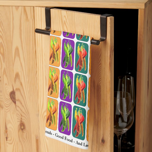 Linge De Cuisine Personalize With Text or Family Name Chili (Pliage en tiers)
