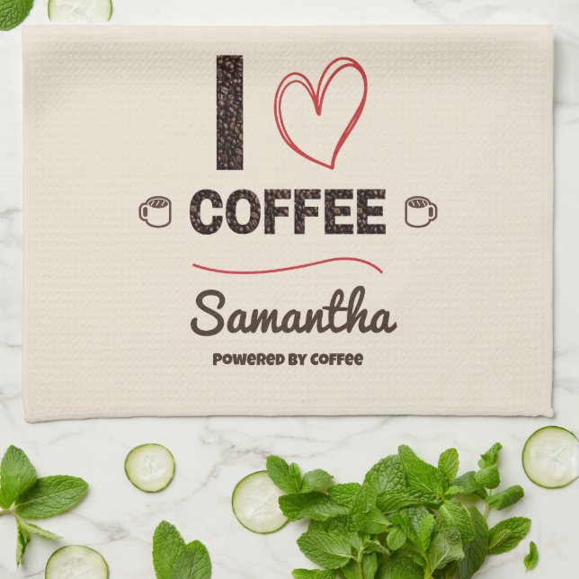 Linge De Cuisine Personalized Coffee Lover Kitchen Decor (Plié)