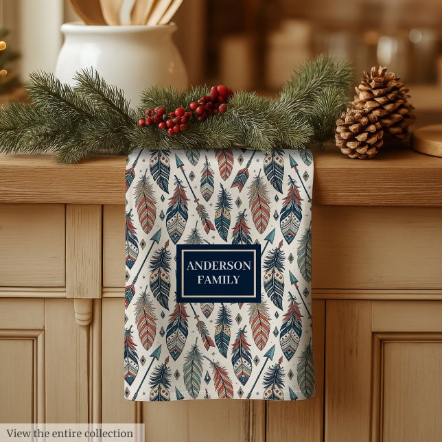 Linge De Cuisine Personalized Ethnic Towel Chic Native Kitchen Art (Personalized Ethnic Towel Chic Native Kitchen Art)