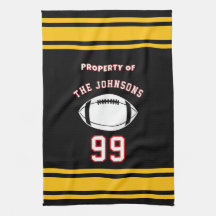 Personalized Sports Towel | Custom Football Player