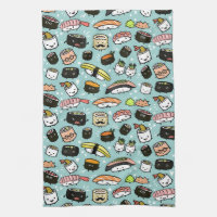 Personnage de Cute Sushi| Kawaii Sushi Motif