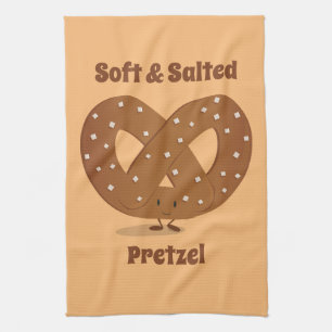Linge De Cuisine Personnage de dessin animé salé de sourire de