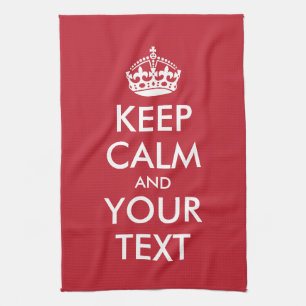 Linge De Cuisine Personnalisable CONSERVEZ CALME et VOTRE TEXTE