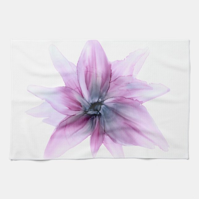 Linge De Cuisine Personnalisable ! dahlia design - grande fleur (Horizontal)