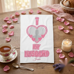 Linge De Cuisine Personnalisé J'aime mon mari – Ajouter une photo e