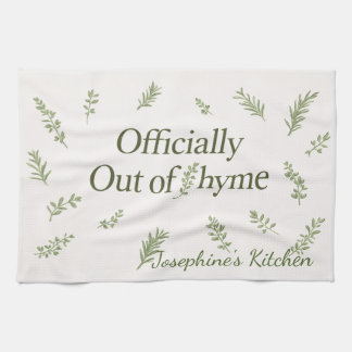 Linge De Cuisine Personnalisé Officiellement à court de thym Cuisin